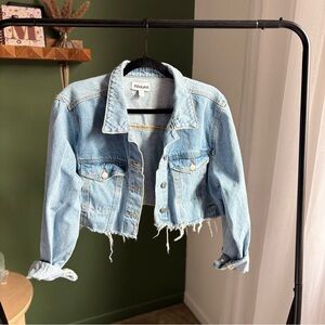 Abound Cropped Light Blue Jean Jacket